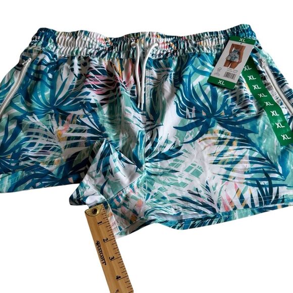 OP Ocean Pacific Quick Dry Tropical Beachy Pull On Shorts Mesh Pockets Sz XL NWT - Picture 12 of 16